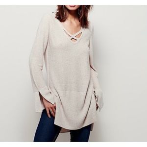 Free People Criss Cross Pullover Tunic Top